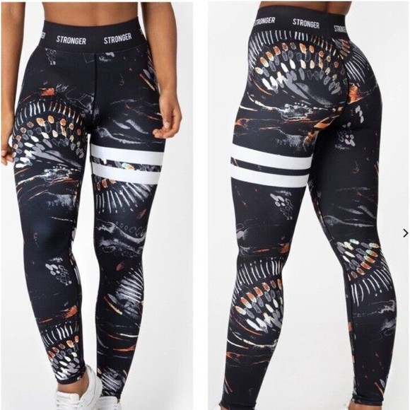 Stronger Pants - Stronger Womens Safari Collection Voodoo Tights Athleisure Gym Workout Medium